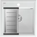 Кухонная мойка Paulmark Stepia PM115051-WH+A375-BS 50x51 см, белый