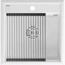 Кухонная мойка Paulmark Stepia PM115051-WH+R375-BS 50x51 см, белый