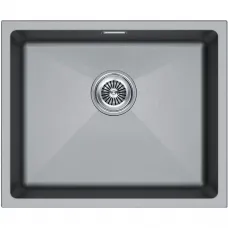 Кухонная мойка Paulmark Lumi LU55-GRM 55,5x46 см, серый металлик