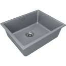 Кухонная мойка Paulmark Lumi LU55-GRM 55,5x46 см, серый металлик