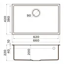 Кухонная мойка Tetogranit Omoikiri Tedori 66-U-PL платина 4993979