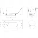 Ванна из литьевого мрамора Salini S-Sense Ornella Kit 102416GF 160x70 см, покраска по RAL глянец полностью