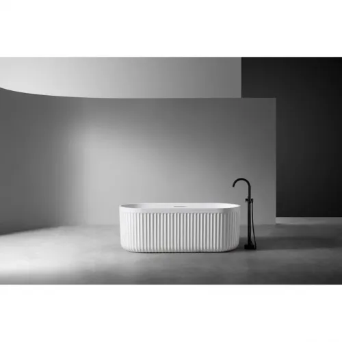 Ванна из литьевого мрамора Abber Stuttgart AM9925 170x75 см, отдельностоящая, белый матовый