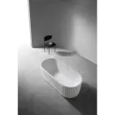 Ванна из литьевого мрамора Abber Stuttgart AM9925 170x75 см, отдельностоящая, белый матовый