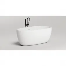 Ванна из литьевого мрамора Salini S-Stone Luce 100122M 150x75 см, отдельностоящая, белый матовый