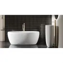 Ванна из литьевого мрамора Salini S-Stone Luce 100122M 150x75 см, отдельностоящая, белый матовый