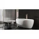 Ванна из литьевого мрамора Salini S-Stone Luce 100122M 150x75 см, отдельностоящая, белый матовый