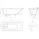 Ванна из литьевого мрамора Salini S-Sense Ornella 102311MF 170x75 см, покраска по RAL матовый полностью