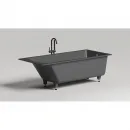 Ванна из литьевого мрамора Salini S-Sense Cascata 104213GF 180x80 см, покраска по RAL глянец полностью