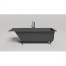 Ванна из литьевого мрамора Salini S-Sense Cascata 104213GF 180x80 см, покраска по RAL глянец полностью