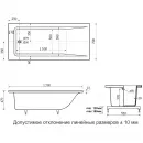 Ванна из литьевого мрамора Delice Diapason DLR330005 170x70 см, белый