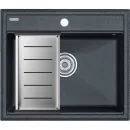 Кухонная мойка Paulmark Stepia PM115951-DG+A375-BS 59x51 см, графит