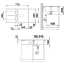 Кухонная мойка Blanco Metra 45 S-F антрацит 519081