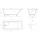 Ванна из литьевого мрамора Salini S-Sense Cascata 104213M 180x80 см, белый матовый