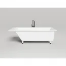 Ванна из литьевого мрамора Salini S-Sense Cascata 104213M 180x80 см, белый матовый