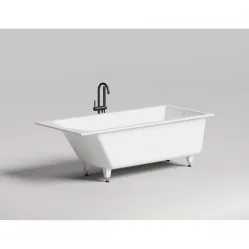 Ванна из литьевого мрамора Salini S-Sense Cascata 104213M 180x80 см, белый матовый