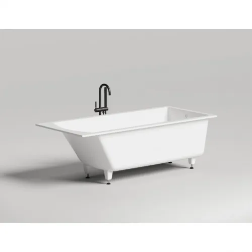 Ванна из литьевого мрамора Salini S-Sense Cascata 104213M 180x80 см, белый матовый