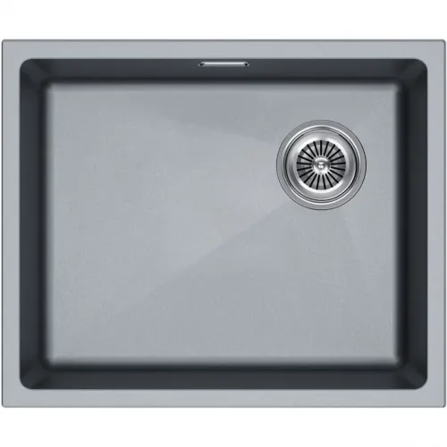 Кухонная мойка Paulmark Lumi LU55SK-GRM 55,5x44 см, серый металлик