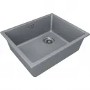 Кухонная мойка Paulmark Lumi LU55SK-GRM 55,5x44 см, серый металлик