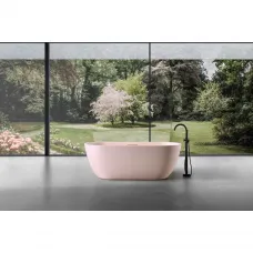 Ванна из литьевого мрамора Abber Frankfurt AM9941MP 170x75 см, отдельностоящая, розовый матовый