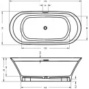 Ванна из литьевого мрамора Riho Barca BS6000500000000 170x79 см, отдельностоящая, белый