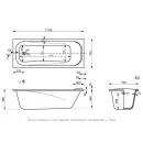 Ванна из литьевого мрамора Delice Triumph DLR330010 170x70 см, белый