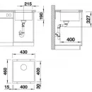 Кухонная мойка Blanco Subline 400-U песок 518561