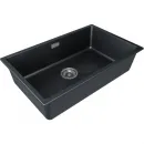 Кухонная мойка Paulmark Lumi LU74-BLM 74x46 см, черный металлик