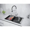 Кухонная мойка Paulmark Lumi LU74-BLM 74x46 см, черный металлик