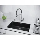 Кухонная мойка Paulmark Lumi LU74-BLM 74x46 см, черный металлик