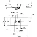 Кухонная мойка Grohe K400 черный 31642AP0