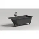Ванна из литьевого мрамора Salini S-Sense Cascata Kit 104313GF 169,8x75 см, покраска по RAL глянец полностью