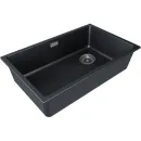 Кухонная мойка Paulmark Lumi LU74SK-BLM 74x44 см, черный металлик