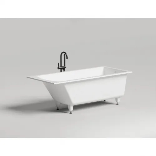 Ванна из литьевого мрамора Salini S-Sense Cascata 104413G 170x70 см, белый глянец