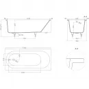 Ванна из литьевого мрамора Salini S-Sense Ornella 102314GF 170x80 см, покраска по RAL глянец полностью