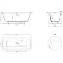 Ванна из литьевого мрамора Salini S-Sense Orlanda Axis 103212MF 180,4x80 см, покраска по RAL матовый полностью