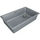 Кухонная мойка Paulmark Lumi LU74SK-GRM 74x44 см, серый металлик