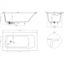 Ванна из литьевого мрамора Salini S-Sense Orlanda Kit Plus 102114MF 189x99 см, покраска по RAL матовый полностью
