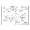 Ванна из литьевого мрамора Toto Neorest PJYD2200PWEE#GW 220x105 см, отдельностоящая, с эффектом невесомости, белый