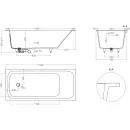 Ванна из литьевого мрамора Salini S-Sense Orlanda Kit 102115MF 160x70 см, покраска по RAL матовый полностью