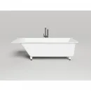 Ванна из литьевого мрамора Salini S-Sense Cascata Kit 104513G 180x80 см, белый глянец