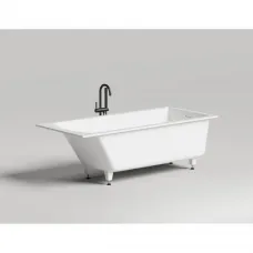 Ванна из литьевого мрамора Salini S-Sense Cascata Kit 104513G 180x80 см, белый глянец
