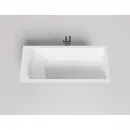 Ванна из литьевого мрамора Salini S-Sense Cascata Kit 104513G 180x80 см, белый глянец