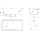Ванна из литьевого мрамора Salini S-Sense Orlanda 102016M 170x80 см, белый матовый