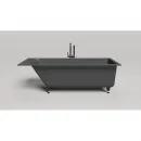 Ванна из литьевого мрамора Salini S-Sense Cascata Kit 104513GF 180x80 см, покраска по RAL глянец полностью