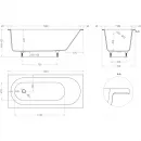 Ванна из литьевого мрамора Salini S-Sense Ornella 102316MF 160x70 см, покраска по RAL матовый полностью