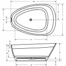 Ванна из литьевого мрамора Riho Toledo B126001105 158x110 см, отдельностоящая, белый