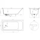 Ванна из литьевого мрамора Salini S-Sense Orlanda Kit 102116M 170x80 см, белый матовый