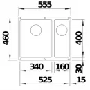 Кухонная мойка Blanco Rotan 340/160-U алюметаллик 524250