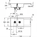 Кухонная мойка Grohe K500 серый 31647AT0